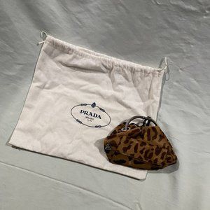 Vintage Cheetah Print Prada Clasp Bag